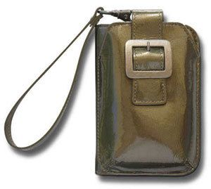 Boconi Addison Patent Leather Ipouch Cell Phone Wallet Womens Olive 