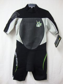 Body Glove Full Body Short Sleeve Wetsuit Black Grey Mens L or XL 