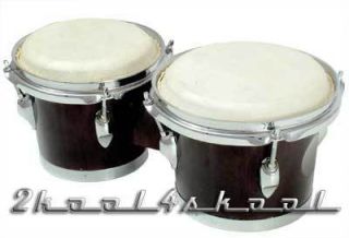 bongo set solid wood bongos pair mahogany drum new