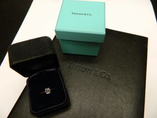 Awesome Tiffany Co Platinum 62ct F VS1 Emerald cut Diamond Engagement 