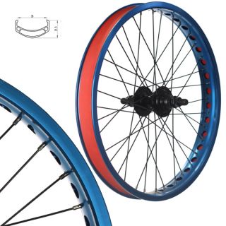 Alloy BMX Bike Wheels Wheelset Narrow Rims Blue