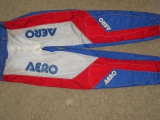 Old School Aero Racing Gear Pants BMX Bike Red White Blue USA Colors 