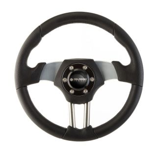 New Gussi Boat Steering Wheel Stainless Steel and Aluminum Black Rim 