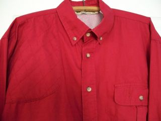 BOB ALLEN MENS LONG SLEEVE SHOOTING SHIRT RIGHT HANDED SIZE L RED