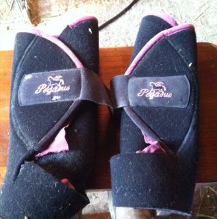 Pegasus Horse Sports Medicine Boots Black Pink Size Large