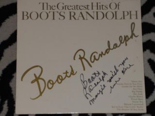 Boots Randolph Greatest Hits RARE Autographed LP Record