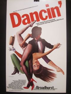   Dancin Theatre Poster Bob Fosse Broadway Musical Broadhurst