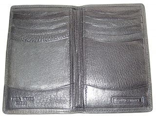 Vintage Bond Street Nappa Leather Bifold Card Caddy Black