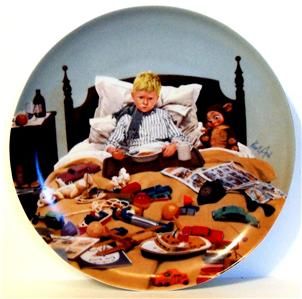 Bored Sick Collector Plate by Kurt Ard Childrens Plate