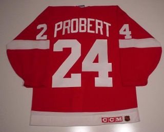new ccm authentic red wings bob probert jersey with tags size 44 this 