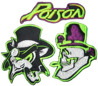 Set Poison Embroidered Patches Bret Michaels Bobby Dall