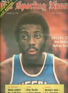 1974 Sporting News Buffalo Braves Bob McAdoo No Label