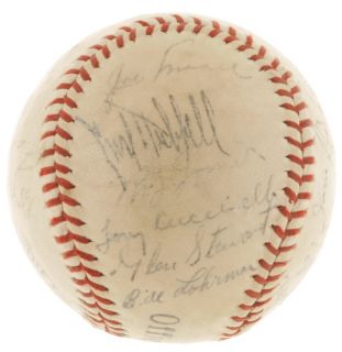 Mel Ott 1940 NY Giants team AUTO Baseball PSA/DNA LOA autograph bb