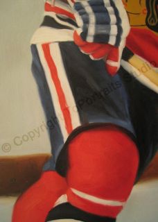 Bobby Hull Chicago Blackhawks NHL Canvas Oil Painting
