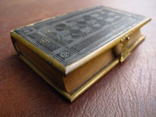  American Minature Leather Common Prayer Book Brass Clasps Edges
