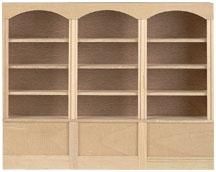 houseworks wood 3 unit 4 shelf bookcase 5009  from 