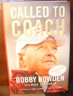 Called to Coach Bobby Bowden 2010 HC DJ Signed Edition Mint Condition 