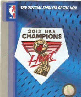 2012 Miami Heat NBA Champions Patch 100 Authentic Official Champs 