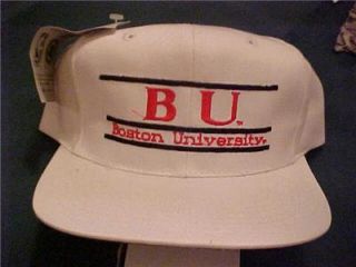 Boston University BU Vintage Snap Back Cap UNSOLD Stock