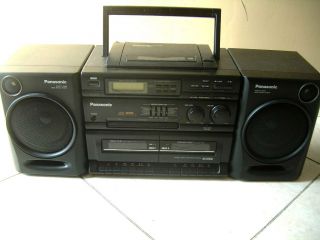Panasonic Stereo Boombox Am FM Radio Cassette CD Player Ghetto Blaster 