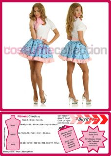 Ladies 50s High School Musical Bopper Pink Lady Fancy Dress Grease 
