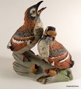 Boehm Fledgeling Thrashers No 400 72 Porcelain Bird Figurine Beautiful