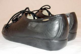 Womens SAS Bounce Black Leather Walking Shoes Loafers 8 5 N Narrow 