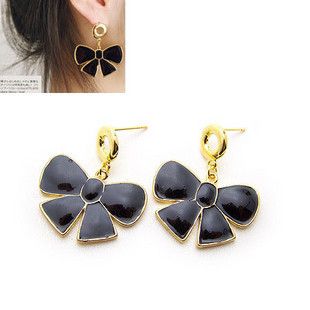 Fashion Butterfly Bow Dangle Stud Earrings 0858B