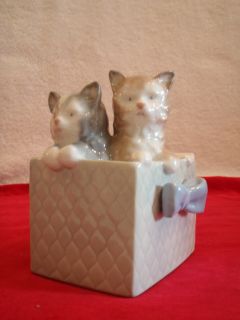 1988 NAO By LLADRO Hand Made In SPAIN Porcelain Figurine KITTY CATS IN 