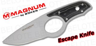 Boker Magnum Escape Knife w Leather Sheath 02BO550 New