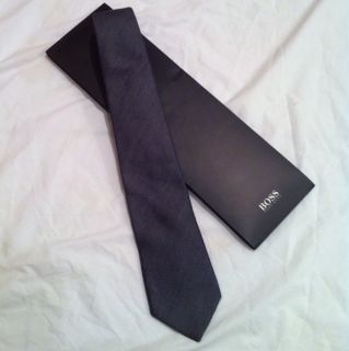  Boss Hugo Boss Charcoal Silk Tie