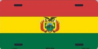 plate featuring the national flag of bolivia republica de bolivia