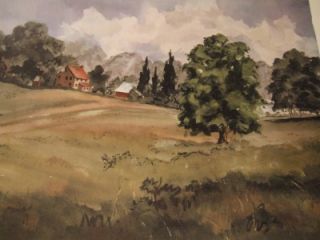 rolling hills handsignedby n bost 24in x 20in