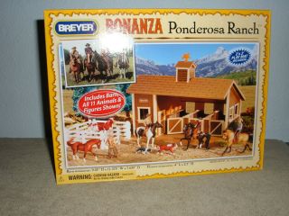 NIB Breyer Set BONANZA Ponderosa Ranch Stablemate HORSE toy western 