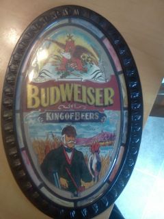 VINTAGE BUDWEISER KING OF BEERS BEER SIGN MINT CONDITION 12 TALL