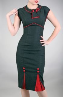Stop Staring Black and Red 1930s Bombshell Dress Pinup Deco Vintage 