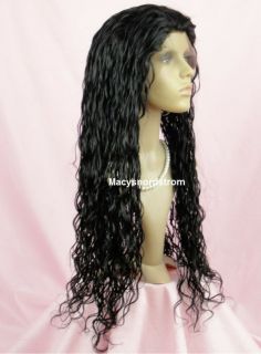 100 Indian Remy Human Hair Wig 22 Full Lace Wavy Bondi Wave