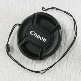 58mm Snap on Lens Cap Cover with Cord Strap for Canon EOS EF 18 55 250 