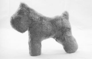 bouvier des flandres plush dog toy for your dog gray