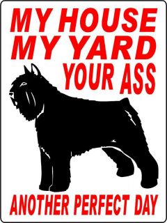 Bouvier Dog Sign Aluminum Guard Dog Warning 1994BDF