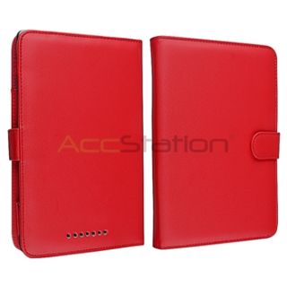 For Nook 1st Edition Red Slim Soft Slim Leather Book Case Cover Pouch 