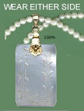 Antique Chinese Mother Pearl Gaming Chip Pendant V Fine Squr 