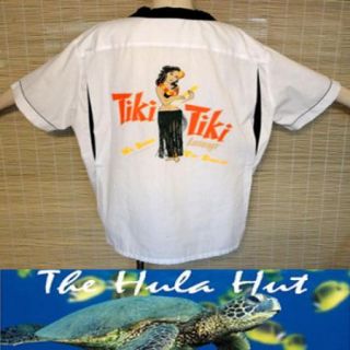 Hawaiian Hula Girl Wahini Tiki Tiki Bowling Shirt XXL