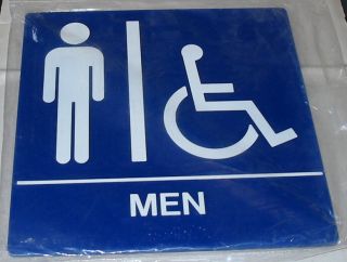 Restroom Sign Men Handicapped Braille