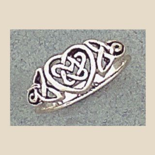 sterling silver celtic heart knot ring sizes 3 9 ring measures 8mm at 
