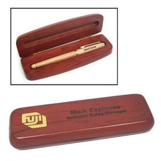 Personalized Rosewood Single Pen Box Gift Engraved Free