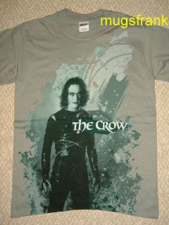 New The Crow Movie Brandon Lee Standing Gray T Shirt