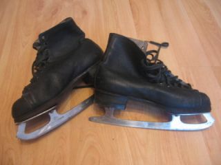 Vintage Polar Wien Leather Boy Ice Figure Skates Size 37