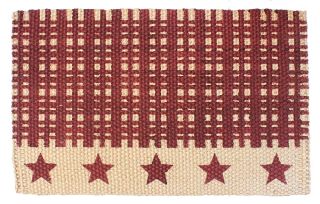 Rustic Barn Star Rug Woven Rug Country Kitchen Decor