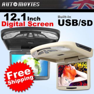 D3101M 12 1 Car Roof Mount Flip Down TV DVD Player USB
